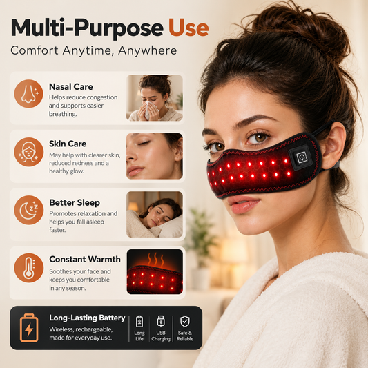 Sinus & Stuffy Nose Relief — Nesti™ Red Light Heated Nose Band